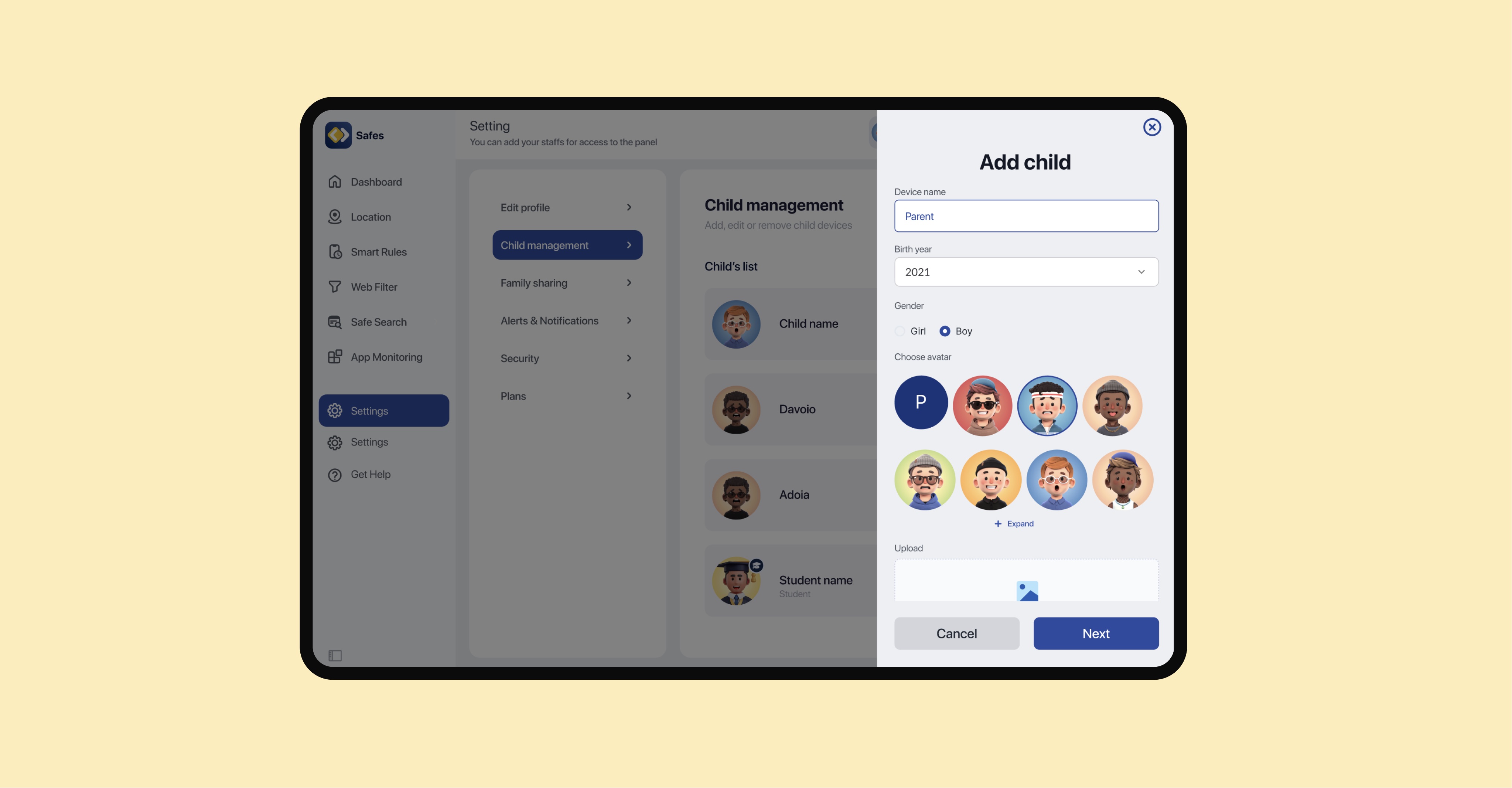 safes web app