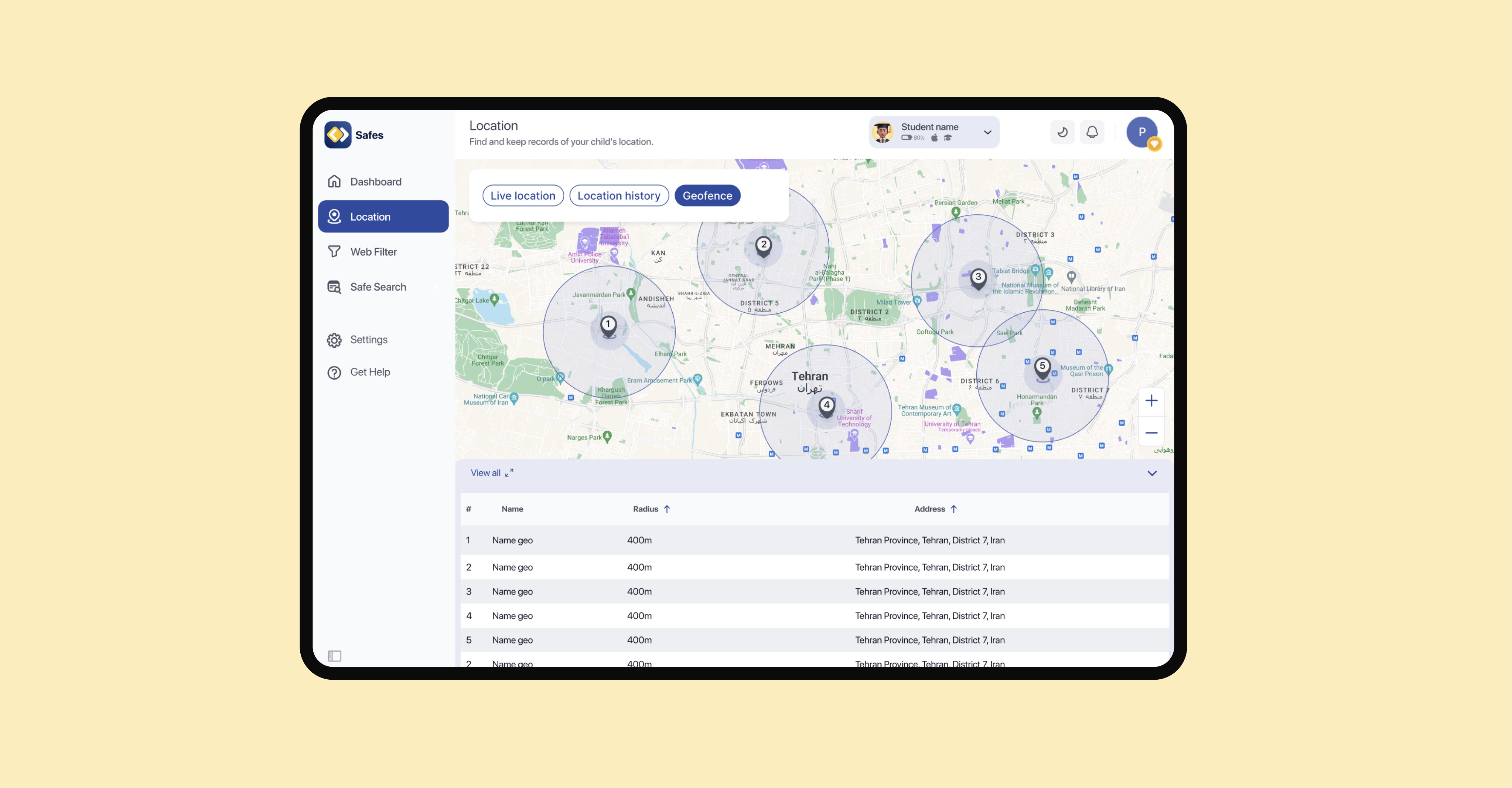 safes web app